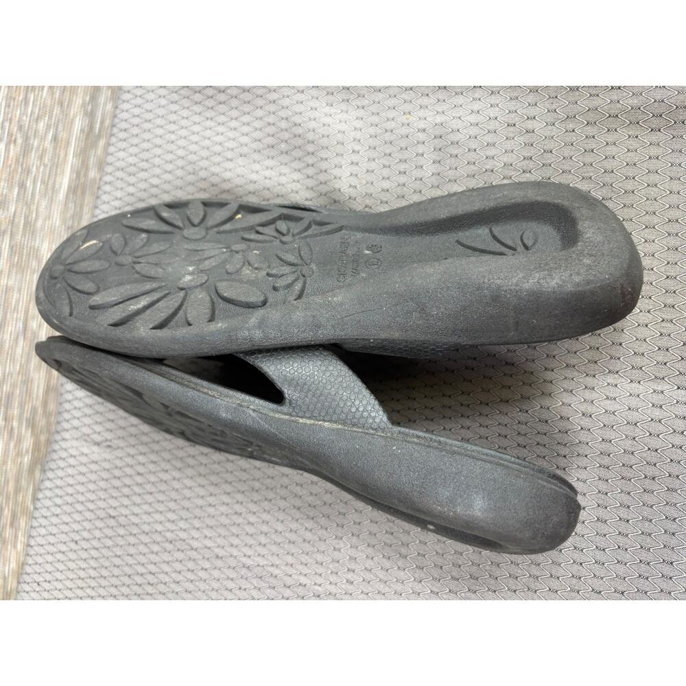 Okabashi Voyager Women's Flip Flops Sandals L (9.5-10.5) Black USA Made *READ - Picture 8 of 10